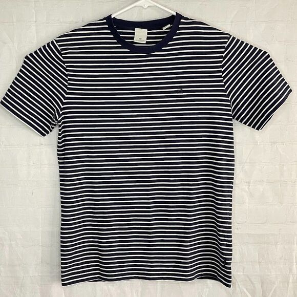 Scotch & Soda Other - Scotch & Soda Crew Neck T Shirt Mens Size S Blue Stripe Short Sleeve Retro Tee